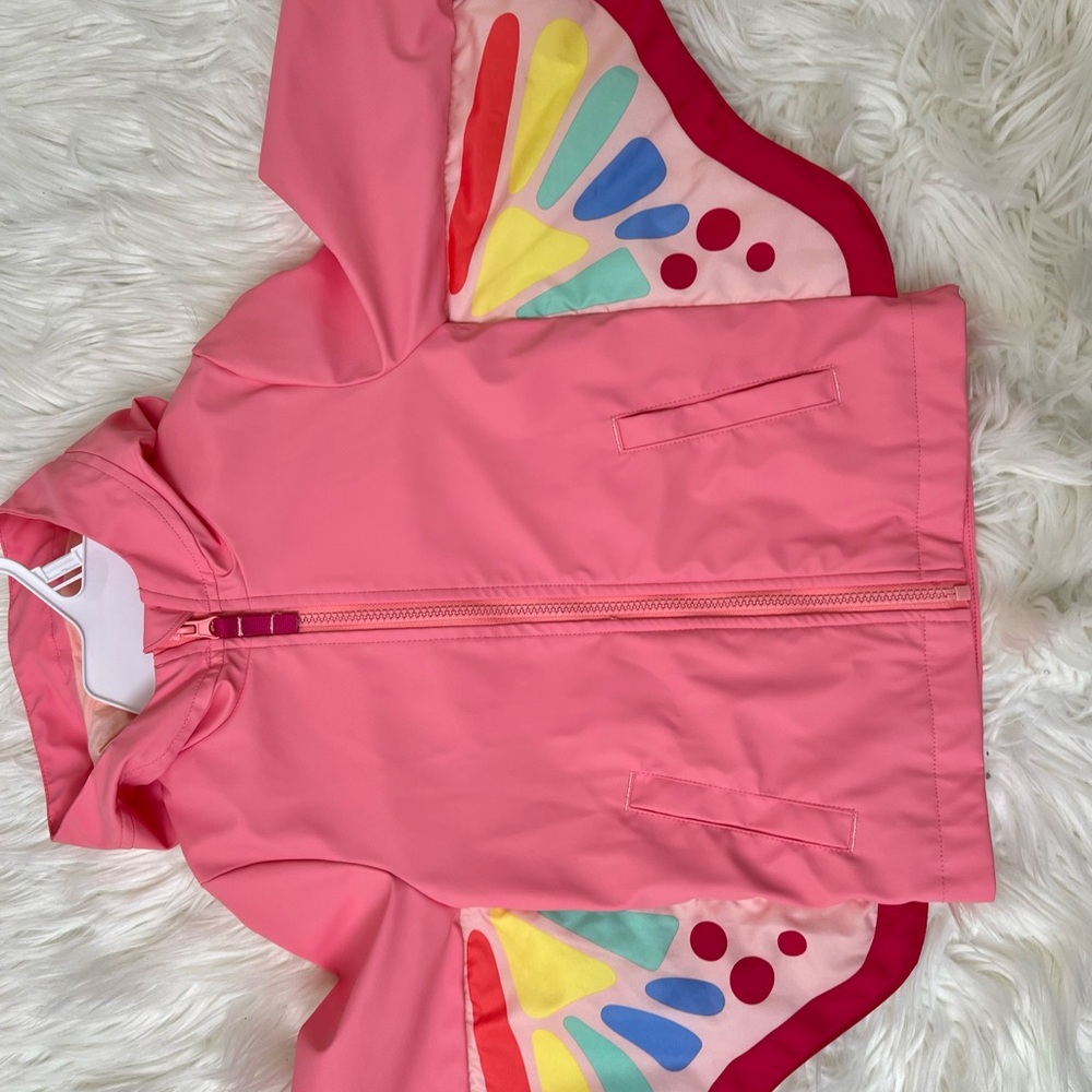 Cat & Jack Pink Raincoat with Colorful Lining - Picture 3 of 5